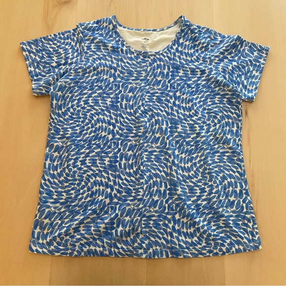 SPORTEK Plus Size 1X abstract floral tee shirt. 95% cotton, 5% Spandex. - Picture 1 of 9